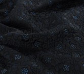 Jacquard floral con relieve marino negro